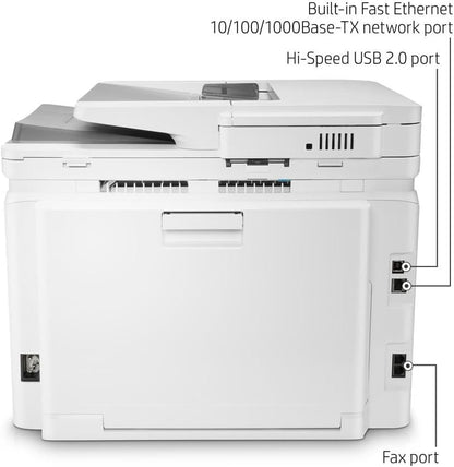 HP Color LaserJet Pro M283fdw Wireless All-in-One Laser Printer, Remote Mobile Print, Scan & Copy, Duplex Printing, Works with Alexa (7KW75A), White
