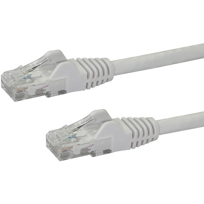 StarTech 15ft CAT6 Ethernet Cable - White CAT 6 Gigabit Ethernet Wire -250Mhz 100W PoE RJ45 UTP Network Patch Cord Snagless with Strain Relief (N6PATCH15WH)