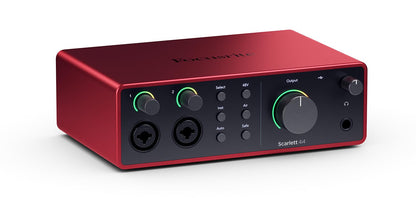 Focusrite Scarlett Solo 4th Gen USB Audio Interface, for the Guitarist, Vocalist, or Producer — High-Fidelity, Studio Quality Recording, and All the Software You Need to Record