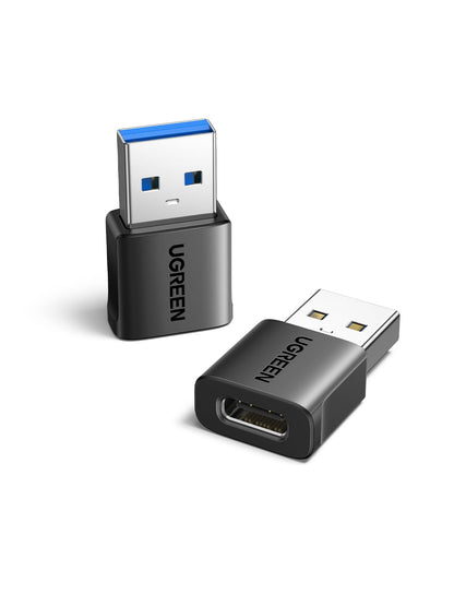 UGREEN USB to USB C Adapter 3Pack, USB C Female to USB Male Adapter 10Gbps Type C Converter for iPhone 17 16 15 14 13 Plus Pro Max,iPad Air Mini 6 7,Samsung Galaxy S23 S24,iPad Air,Black