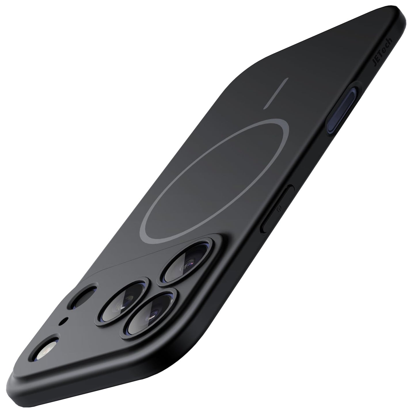 JETech Magnetic Slim Case for iPhone 17 Pro Max 6.9-Inch, Compatible with MagSafe, Ultra-Thin Lightweight Minimalist Phone Cover with Matte Finish and Full Camera Lens Protection (Black)