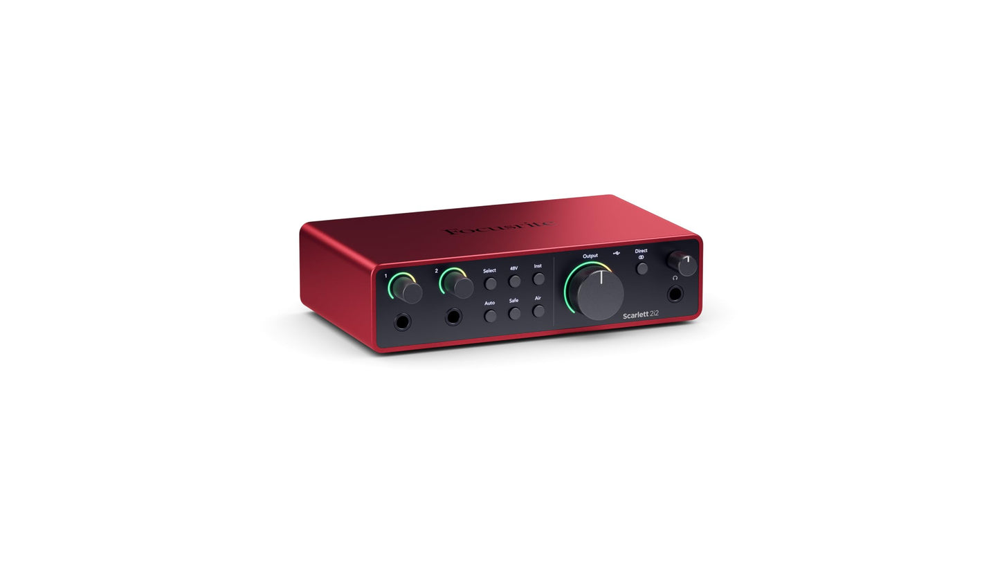 Focusrite Scarlett Solo 4th Gen USB Audio Interface, for the Guitarist, Vocalist, or Producer — High-Fidelity, Studio Quality Recording, and All the Software You Need to Record
