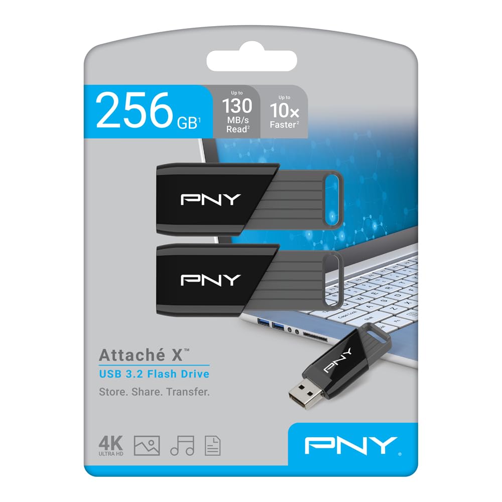PNY 256GB Attaché X USB 3.2 Gen 1 Flash Drive