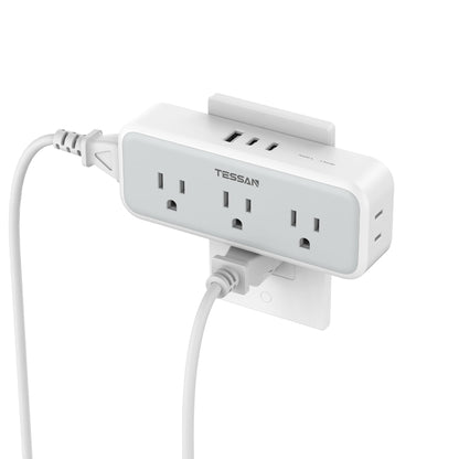 Multi Plug Outlet Extender, TESSAN Surge Protector Wall Plug Splitter with 5 Electrical Outlet Expander, Multiple Plug Adapter for Travel Home Office