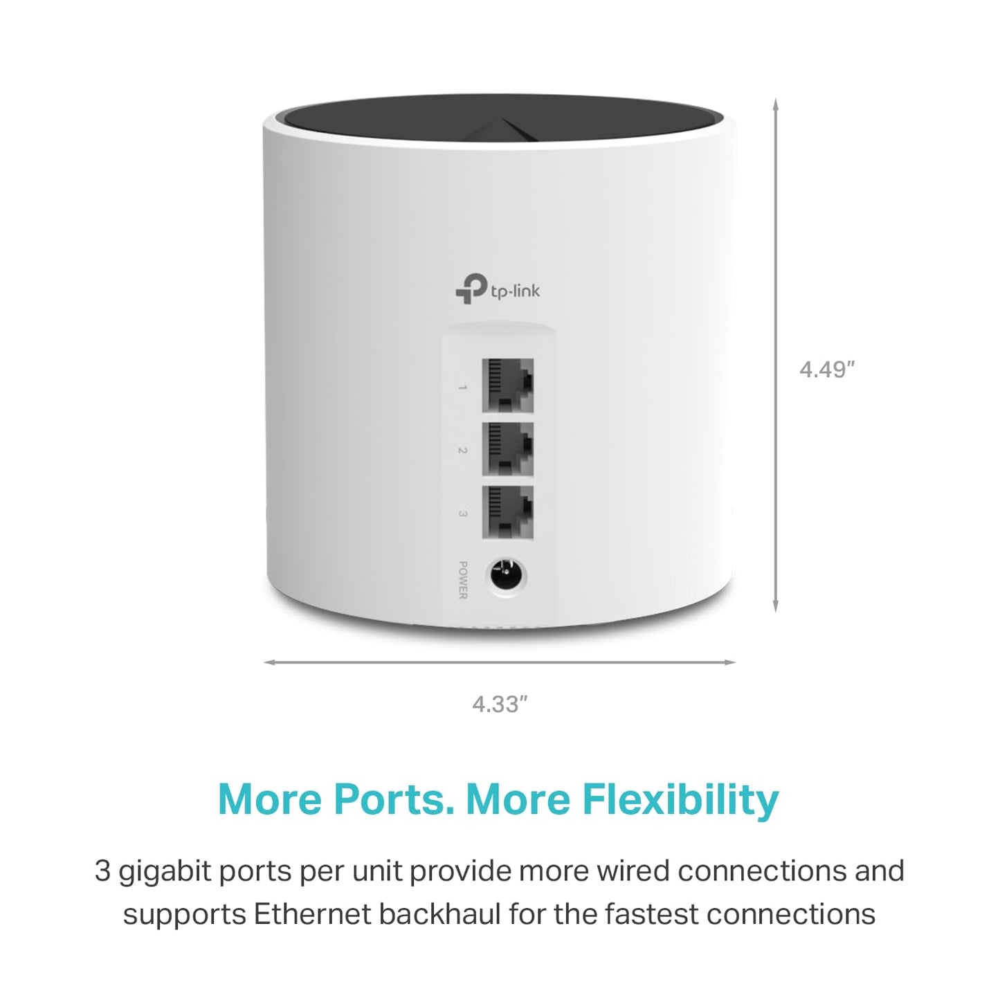 TP-Link Deco X55 AX3000 WiFi 6 Mesh System - Covers up to 6500 Sq.Ft, Replaces Wireless Router and Extender, 3 Gigabit Ports per Unit, Supports Ethernet Backhaul, Deco X55(3-Pack)