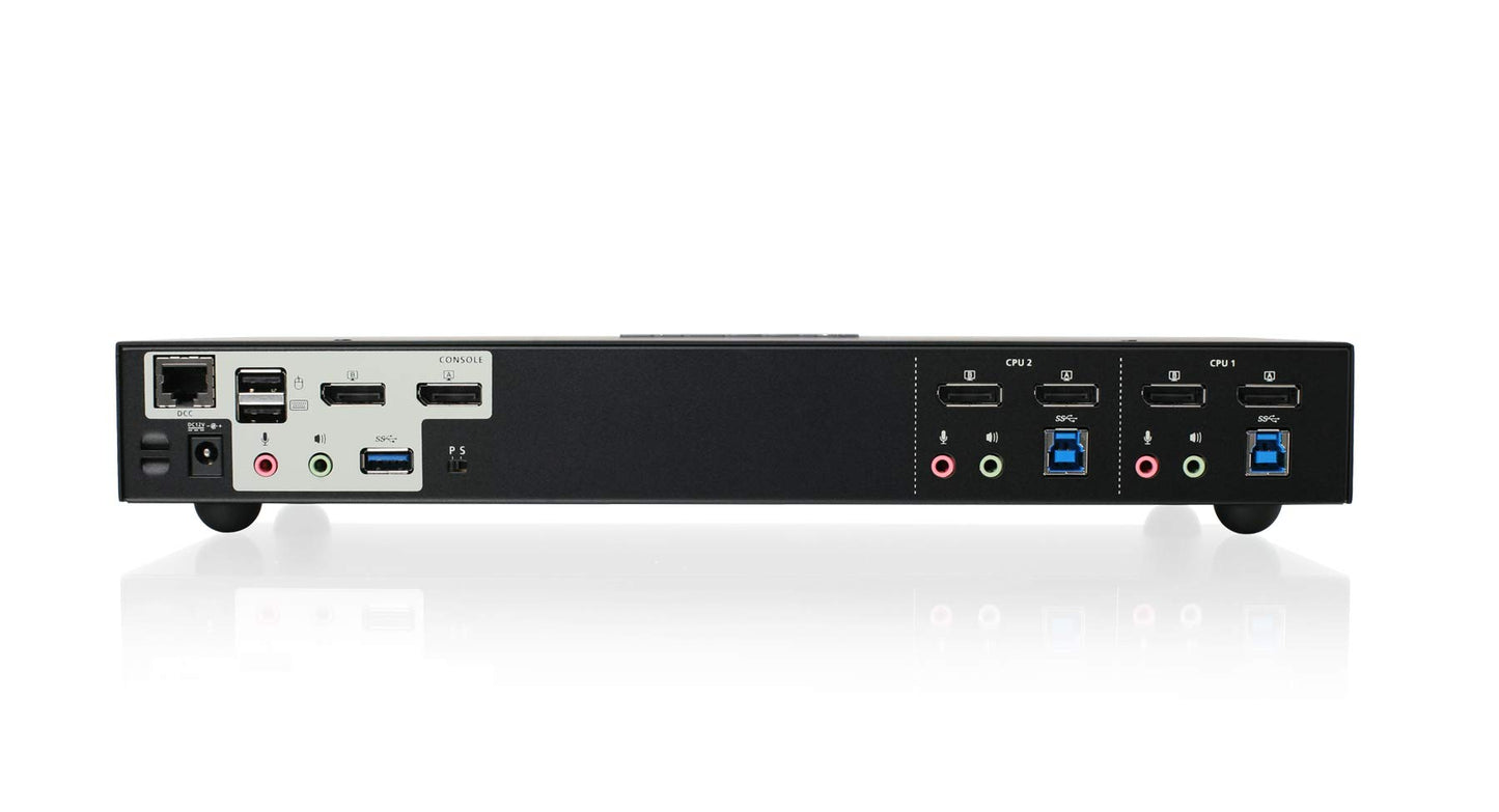 IOGEAR 2-Port USB HDMI Cabled KVM Switch - 1920 x 1200 60Hz - Hotkey or Remote Button Switch - 2.1 Stereo - USB 2.0 Mouse Port Can Be Used As USB Hub and USB Peripheral Sharing - Mac / Win - GCS62HU