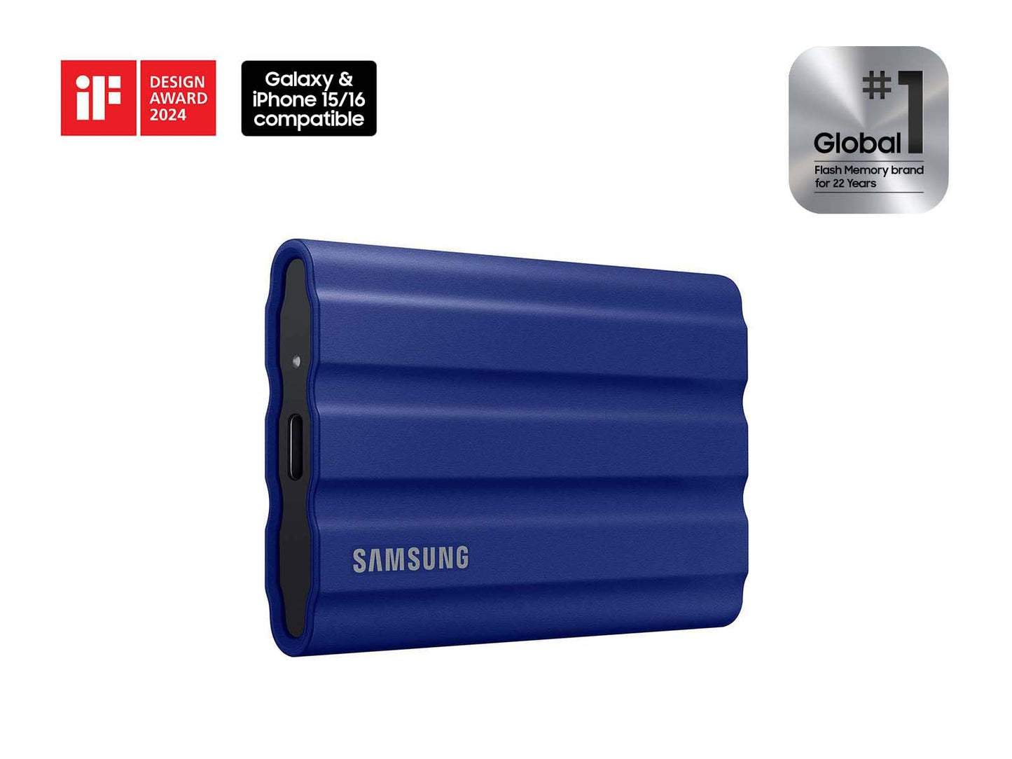 Samsung T7 Shield 1TB, up to 1050MB/s, USB 3.2 Gen2, Rugged, IP65 Rated, for Photographers, Content Creators and Gaming, Portable External Solid State Drive (MU-PE1T0S/AM, 2022), Black