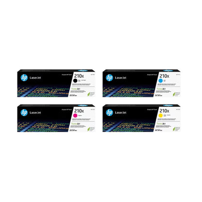 HP 210X High-Yield Toner Cartridge 4-Pack (Black, Cyan, Magenta, Yellow) | Compatible Color LaserJet Pro 4201 & MFP 4301 Series Printers | W2100XQ1
