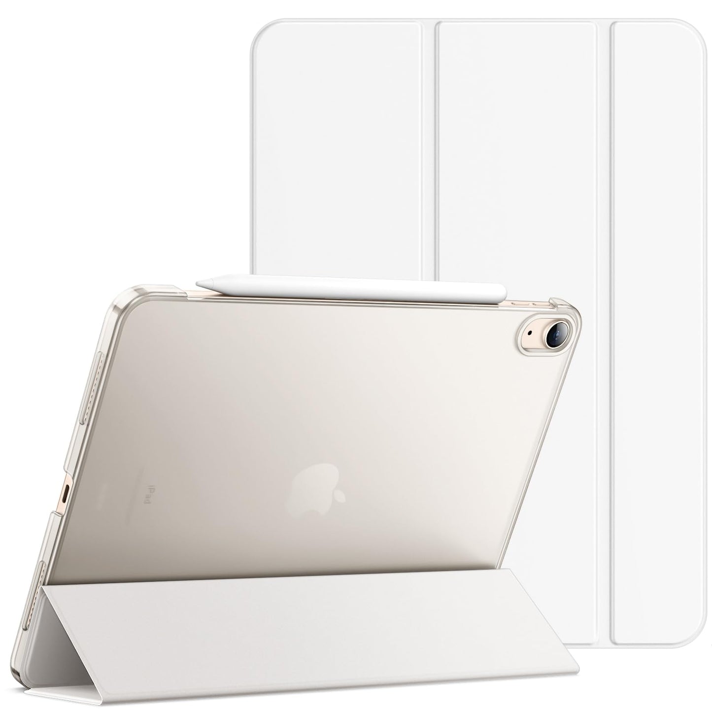 JETech Case ONLY for iPad Air 11-Inch M4/M3/M2 (2026/2025/2024), iPad Air 5/4 (2022/2020 5th/4th Generation 10.9-Inch), Slim Stand Hard Back Shell Cover with Auto Wake/Sleep (Starlight)