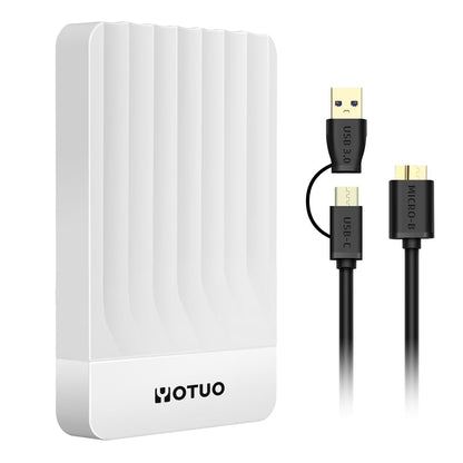 YOTUO 500GB External Hard Drive, Portable Storage Expansion HDD, USB 3.0 & USB-C for PC, Mac, Desktop, Laptop, Smartphone, PS4, Xbox One, Xbox 360, Office & Game Black