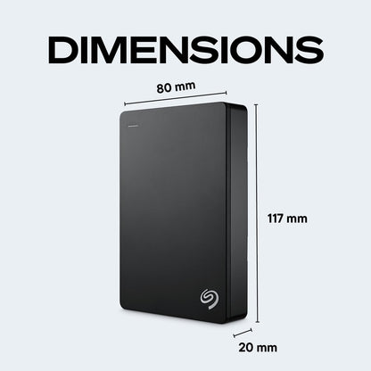 Seagate Portable 5TB External Hard Drive HDD – USB 3.0 for PC, Mac, PS4, & Xbox - 1-Year Rescue Service (STGX5000400), Black