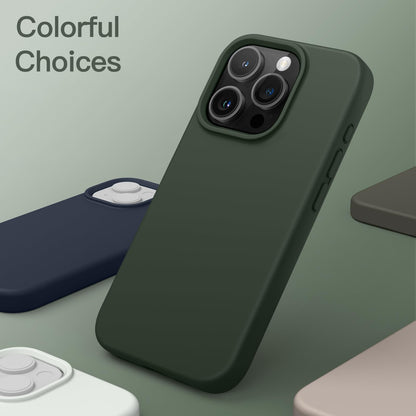 JETech Silicone Case for iPhone 15 Pro Max 6.7-Inch, Silky-Soft Touch Full-Body Protective Phone Case, Shockproof Cover (Black)