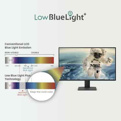 BenQ GW2480 Computer Monitor 24" FHD 1920x1080p | IPS | Eye-Care Tech | Low Blue Light | Anti-Glare | Adaptive Brightness | Tilt Screen | Built-in Speakers | DisplayPort | HDMI | VGA,Black