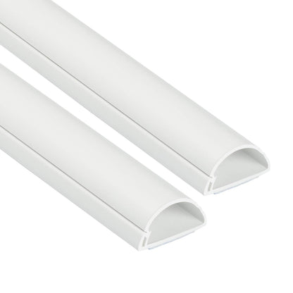 D-Line Cable Raceway On-Wall Cord Cover | 1D3015W | Surface Mount Electrical Channel to Hide and Conceal Cords, Cables, and Wires | White, Paintable
