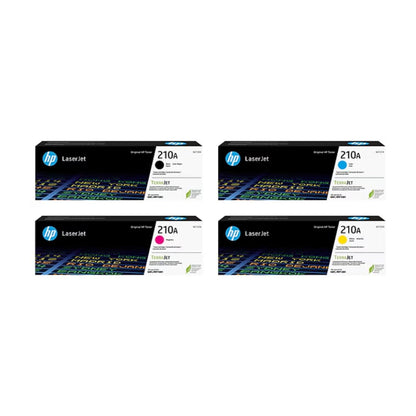 HP 210X High-Yield Toner Cartridge 4-Pack (Black, Cyan, Magenta, Yellow) | Compatible Color LaserJet Pro 4201 & MFP 4301 Series Printers | W2100XQ1