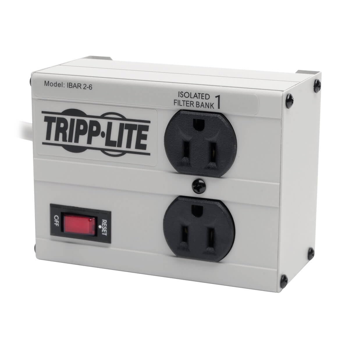 Tripp Lite ISOBAR6ULTRA Isobar 6 Outlet Heavy Duty Power Strip Surge Protector, 3330 Joules, 6ft Cord, Flat Plug, Metal Power Strip, Industrial Garage Work Shop Bench, Under Desk and Wall Mountable
