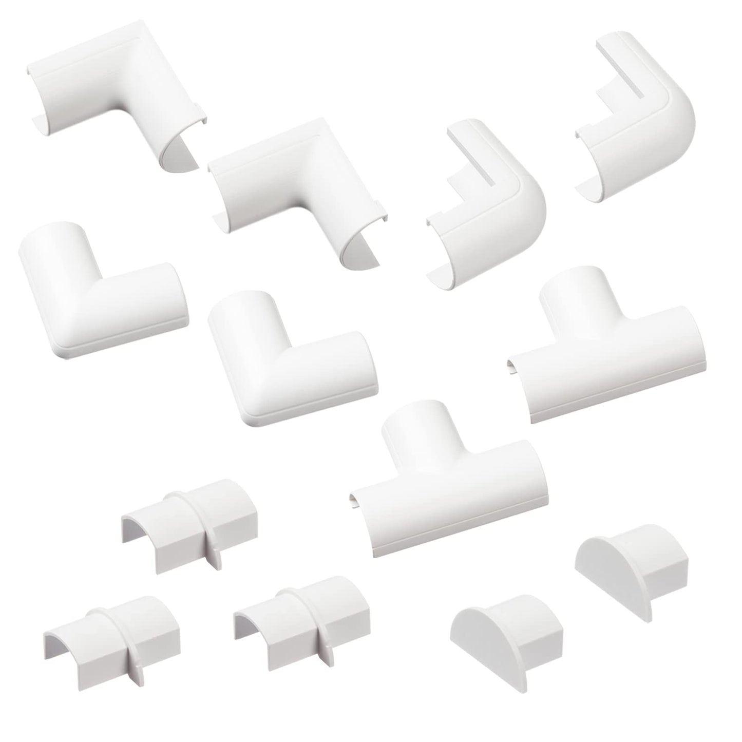 D-Line Cable Raceway On-Wall Cord Cover | 1D3015W | Surface Mount Electrical Channel to Hide and Conceal Cords, Cables, and Wires | White, Paintable