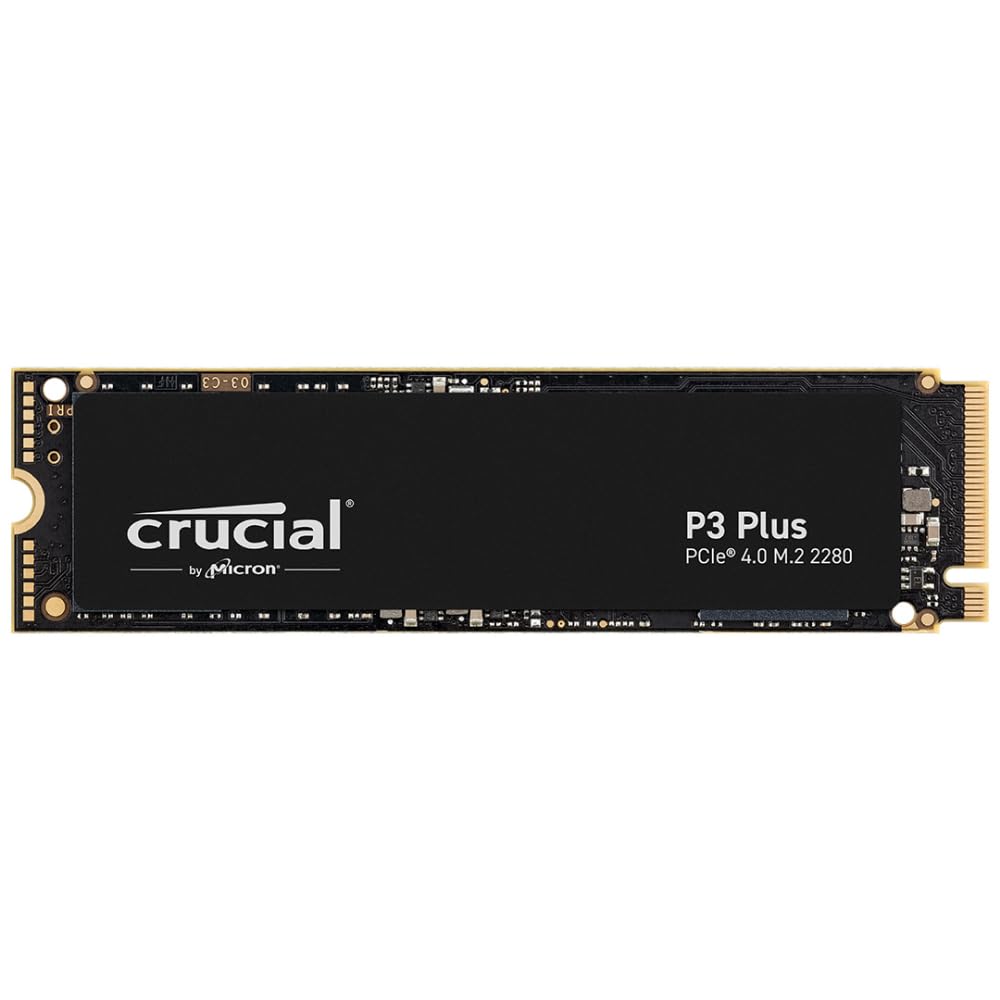 Crucial P3 Plus PCIe Gen4 NVMe 1TB SSD, Up to 5,000MB/s Read, Laptop & Desktop (PC) Compatible, Solid State Drive – CT1000P3SSD8