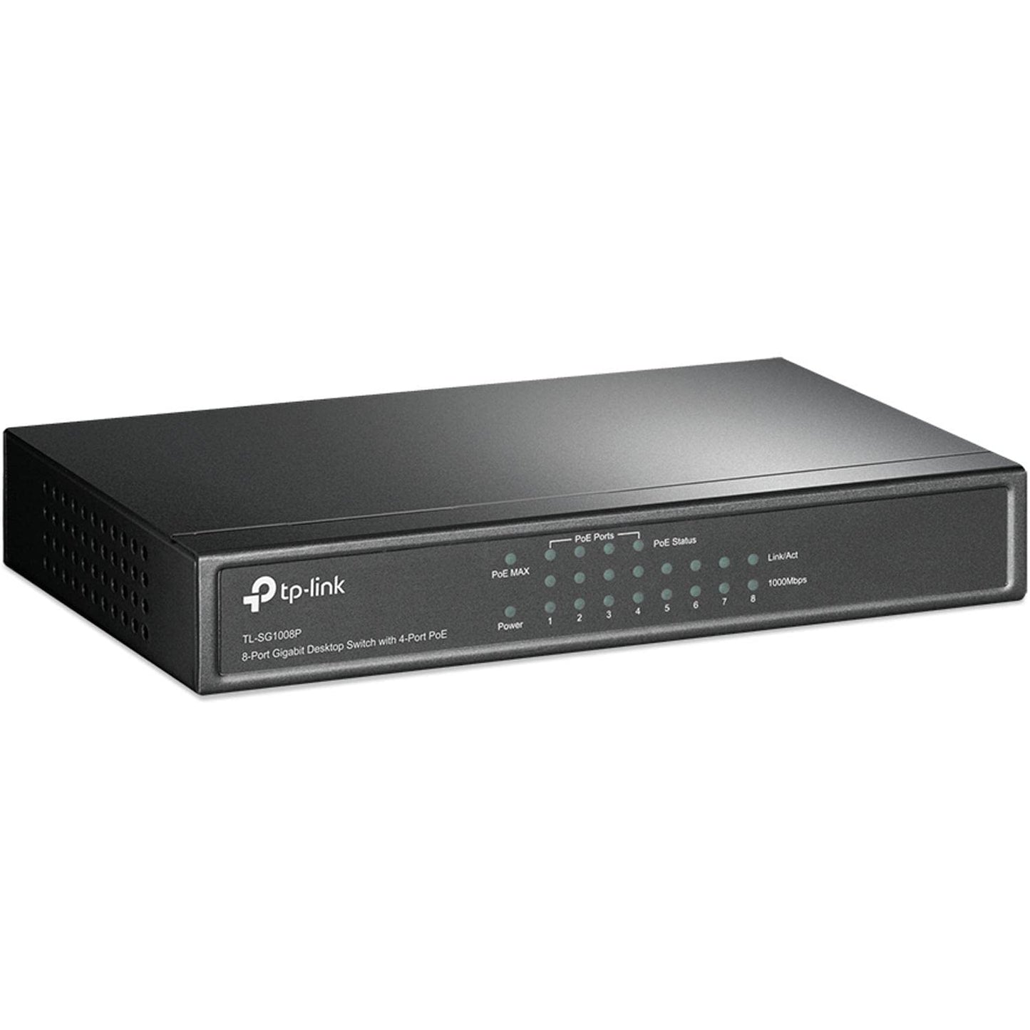 TP-Link TL-SG1008P V4 | 8 Port Gigabit PoE Switch | 4 PoE+ Ports @64W | Desktop | Plug & Play | Sturdy Metal w/ Shielded Ports | Fanless | Limited Lifetime Protection | QoS & IGMP Snooping | Unmanaged