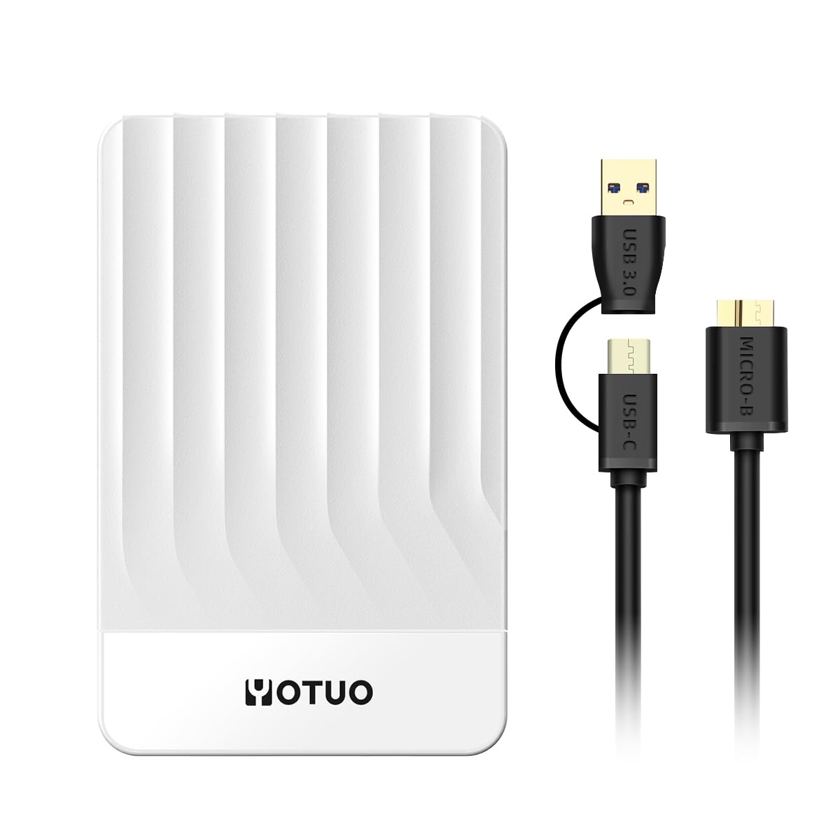 YOTUO 500GB External Hard Drive, Portable Storage Expansion HDD, USB 3.0 & USB-C for PC, Mac, Desktop, Laptop, Smartphone, PS4, Xbox One, Xbox 360, Office & Game Black
