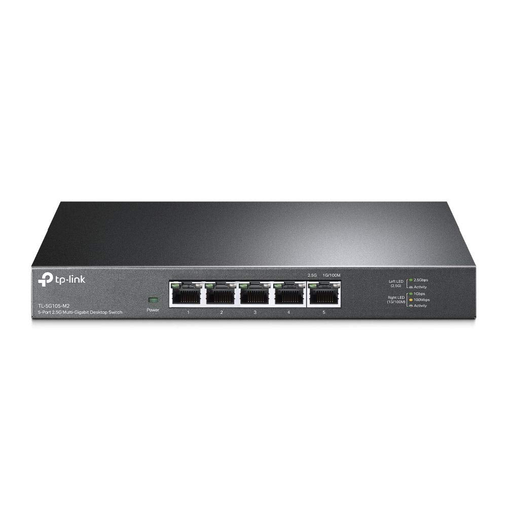 TP-Link TL-SG105-M2 - 5 Port Multi-Gigabit Unmanaged Network Switch, Ethernet Splitter, 2.5G Bandwidth, Plug & Play, Desktop/Wall-Mount, Fanless Metal Design, Free Expert Help