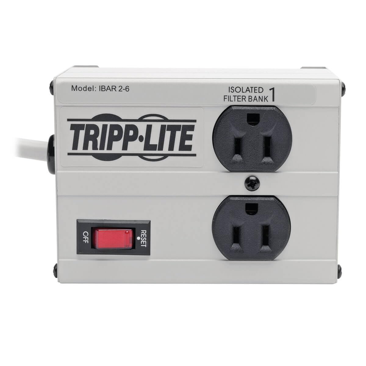 Tripp Lite ISOBAR6ULTRA Isobar 6 Outlet Heavy Duty Power Strip Surge Protector, 3330 Joules, 6ft Cord, Flat Plug, Metal Power Strip, Industrial Garage Work Shop Bench, Under Desk and Wall Mountable