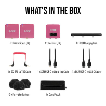 RØDE Wireless GO II Ultra-compact Dual-channel Wireless Microphone System with Built-in Microphones, On-board Recording and 200m Range for Filmmaking, Interviews and Content Creation
