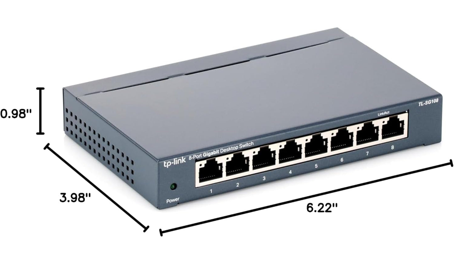 TP-Link TL-SG108S-M2 | 8-Port Multi-Gigabit 2.5G Ethernet Switch | Unmanaged Network Switch | Ethernet Splitter | Plug & Play | Desktop/Wall Mount | Silent Operation