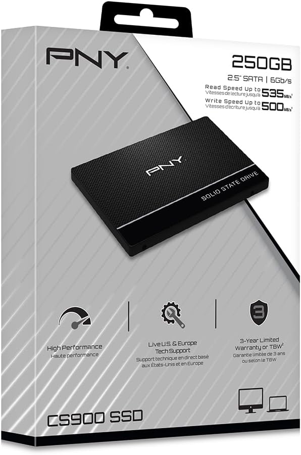 PNY CS900 250GB 2.5" SATA III Internal SSD