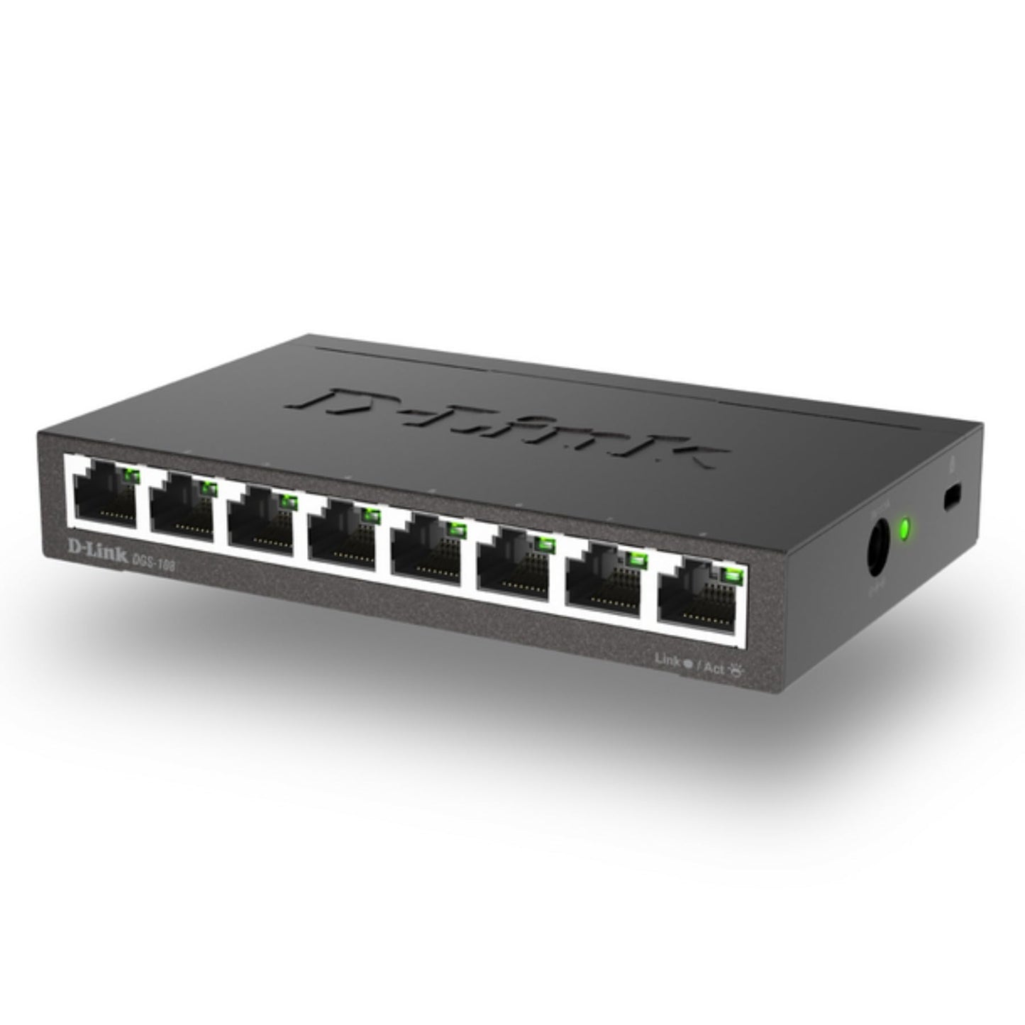 D-Link Ethernet Switch, 5 Port Gigabit Unmanaged Metal Desktop Plug and Play Compact (DGS-105),Black