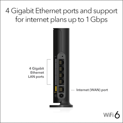NETGEAR Nighthawk WiFi 6 Router (RAX36) – Router Only, AX3000 3 Gbps Wireless Speed – Dual-Band Gigabit Internet – Covers 2,000 sq. ft., 25 Devices – Built-in VPN, USB 3.0, Gaming