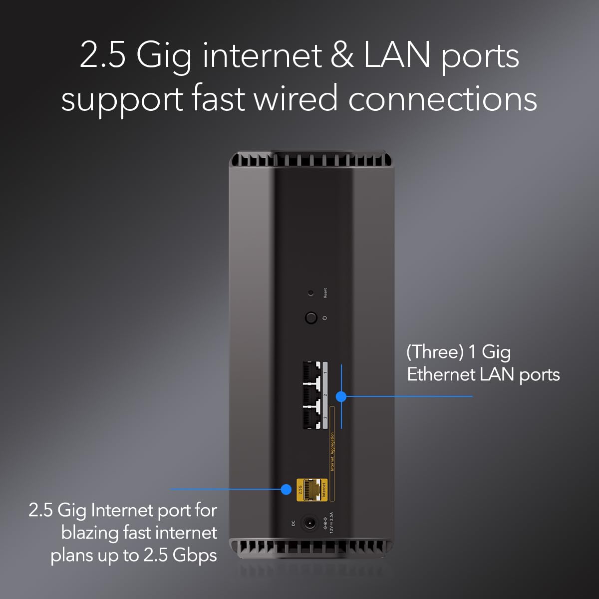 NETGEAR Nighthawk Dual-Band WiFi 7 Router (RS90) – Router Only, BE3600 Wireless Speed (up to 3.6 Gbps) - Covers up to 2,000 sq. ft., 50 Devices – 2.5 Gig Internet Port - Free Expert Help