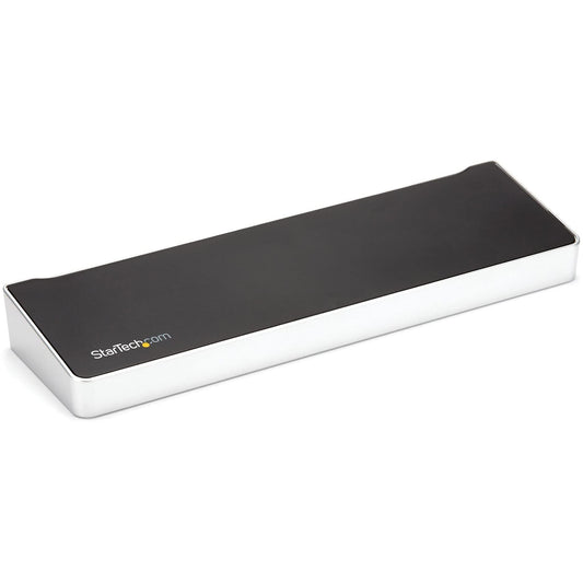 StarTech.com USB-C Triple Monitor Docking Station for MacBook Pro / Air M1 M2 M3 M4 & Windows, Universal 4K HDMI DP Dock, Thunderbolt Compatible, 100W Laptop Charging - TAA, Black, Silver