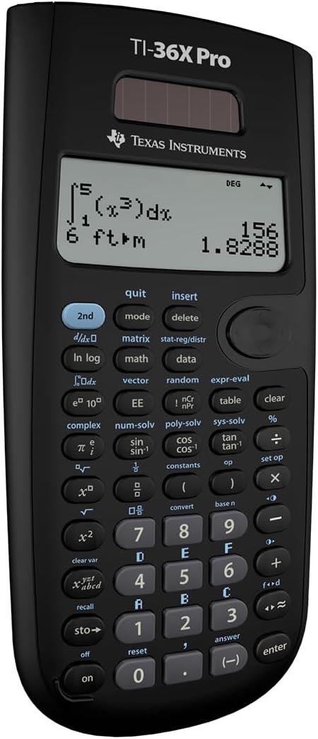 Texas Instruments TI-36X Pro Engineering/Scientific Calculator | 9.7 Inch | Black.