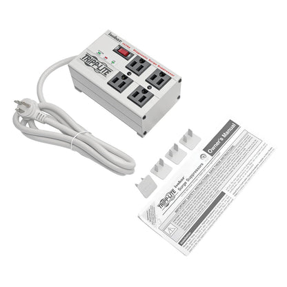 Tripp Lite ISOBAR6ULTRA Isobar 6 Outlet Heavy Duty Power Strip Surge Protector, 3330 Joules, 6ft Cord, Flat Plug, Metal Power Strip, Industrial Garage Work Shop Bench, Under Desk and Wall Mountable