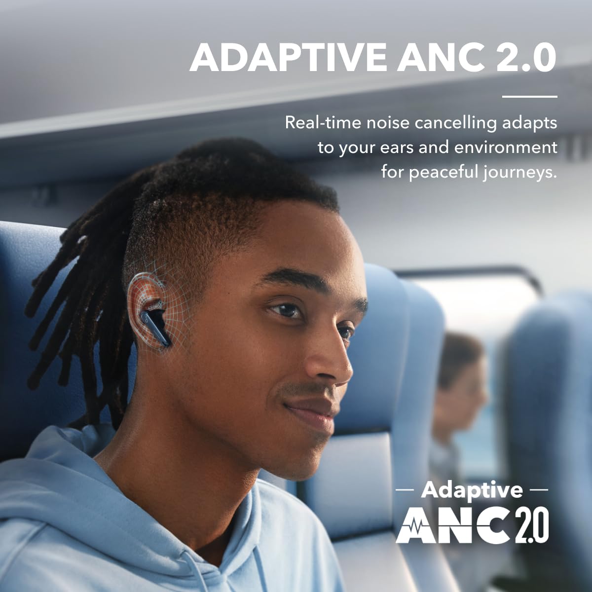 Soundcore by Anker Liberty 4 NC Wireless Noise Cancelling Earbuds, 98.5% Noise Reduction, Adaptive Noise Cancelling to Ears and Environment, Hi-Res Sound, 50H Battery, Wireless Charging (Renewed)