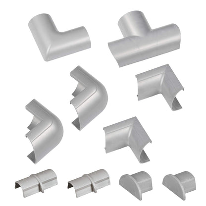 D-Line Cable Raceway On-Wall Cord Cover | 1D3015W | Surface Mount Electrical Channel to Hide and Conceal Cords, Cables, and Wires | White, Paintable
