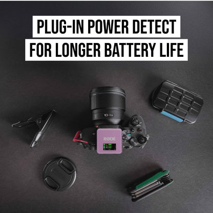 RØDE Wireless GO II Ultra-compact Dual-channel Wireless Microphone System with Built-in Microphones, On-board Recording and 200m Range for Filmmaking, Interviews and Content Creation
