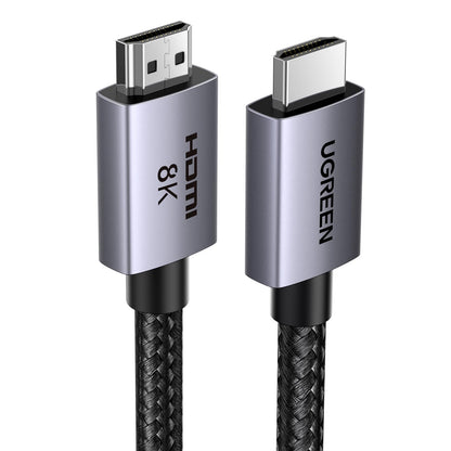 UGREEN 8K HDMI 2.1 Cable 48Gbps 6.6FT, Certified Ultra High Speed HDMI Cord Aluminum, 4K@240Hz 120Hz 10K 8K@60Hz, HDCP 2.2&2.3, eARC HDR 10 Dolby Compatible with PS5/Blu-ray/Roku TV/Switch 2/Mac mini