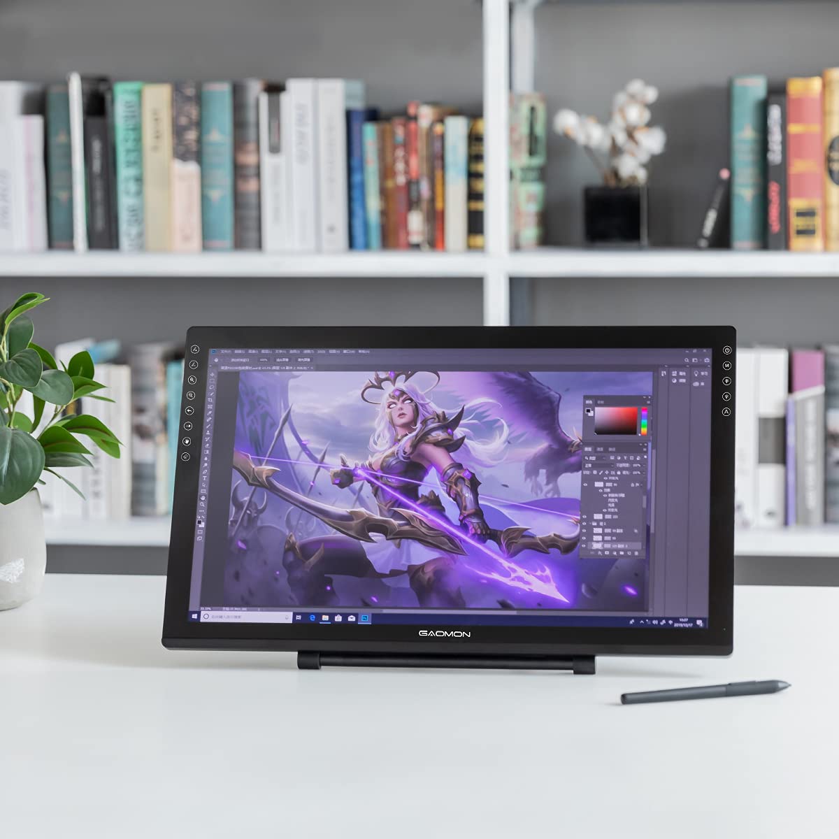 GAOMON PD1161 Drawing Tablet with Screen, Digital Art Tablet with Battery-Free Stylus, Tilt, 8 Shortcut Keys for Paint, Design, Illustration, Editing, 11.6-inch Graphics Tablet for Mac, Windows PC