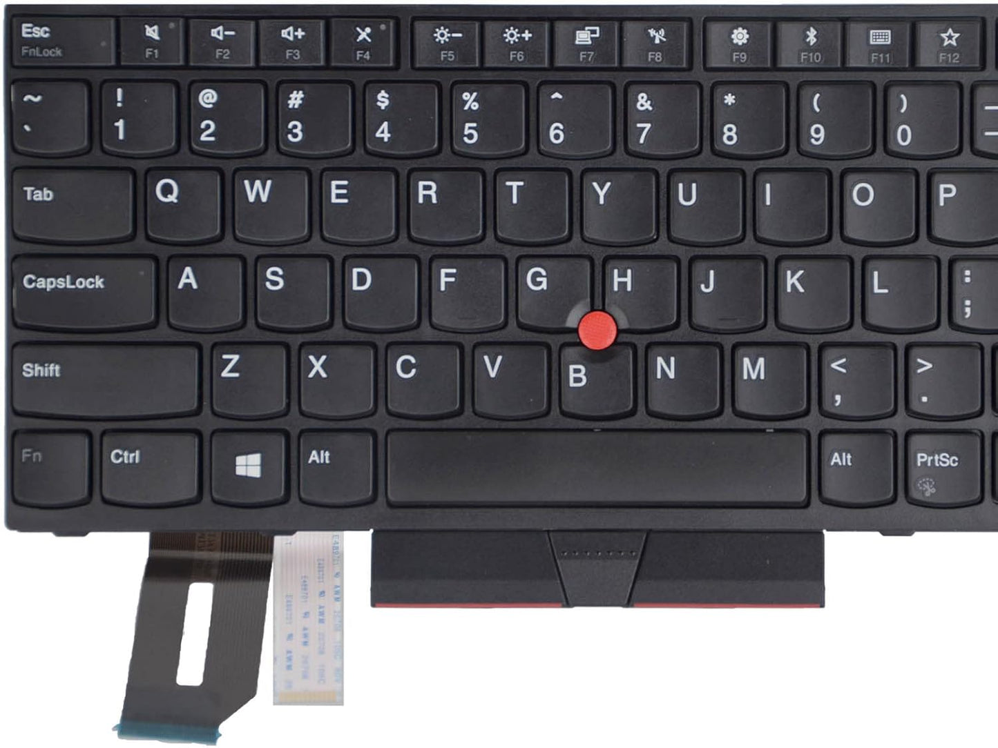 Replacement Keyboard Compatible with Lenovo IBM ThinkPad E480 E490 E495 L380 L390 L480 L490 T480S T490 T495 R480 R490 S2 3rd TP00091A with Pointer (No Backlight)