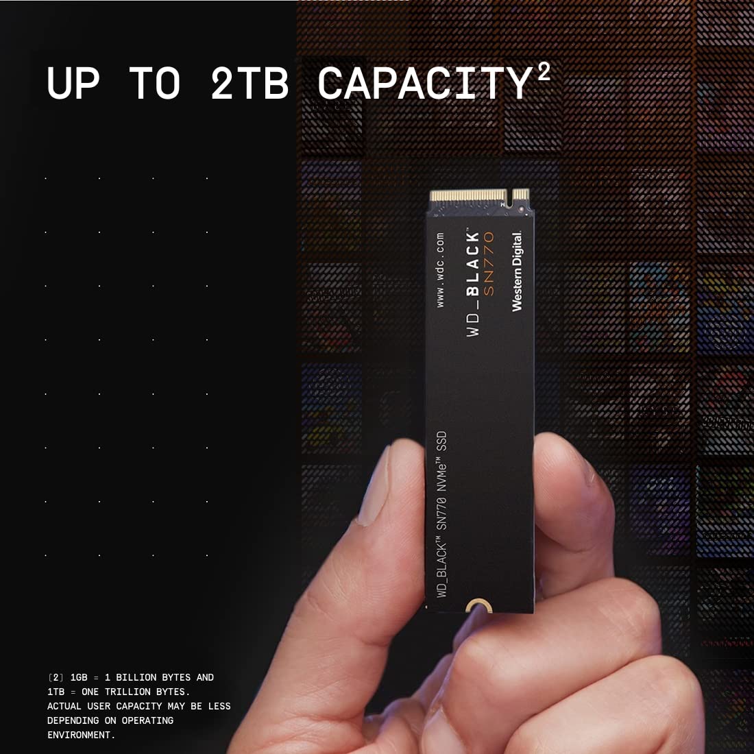 WD_BLACK 1TB SN770 NVMe Internal Gaming SSD Solid State Drive - Gen4 PCIe, M.2 2280, Up to 5,150 MB/s - WDS100T3X0E - [Previous Generation]