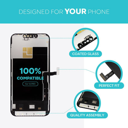 Compatible with iPhone XR Premium LCD Screen Replacement 6.1 inch (Model A1984, A2105, A2106, A2108) High Resolution Display digitizer Assembly Touch Screen