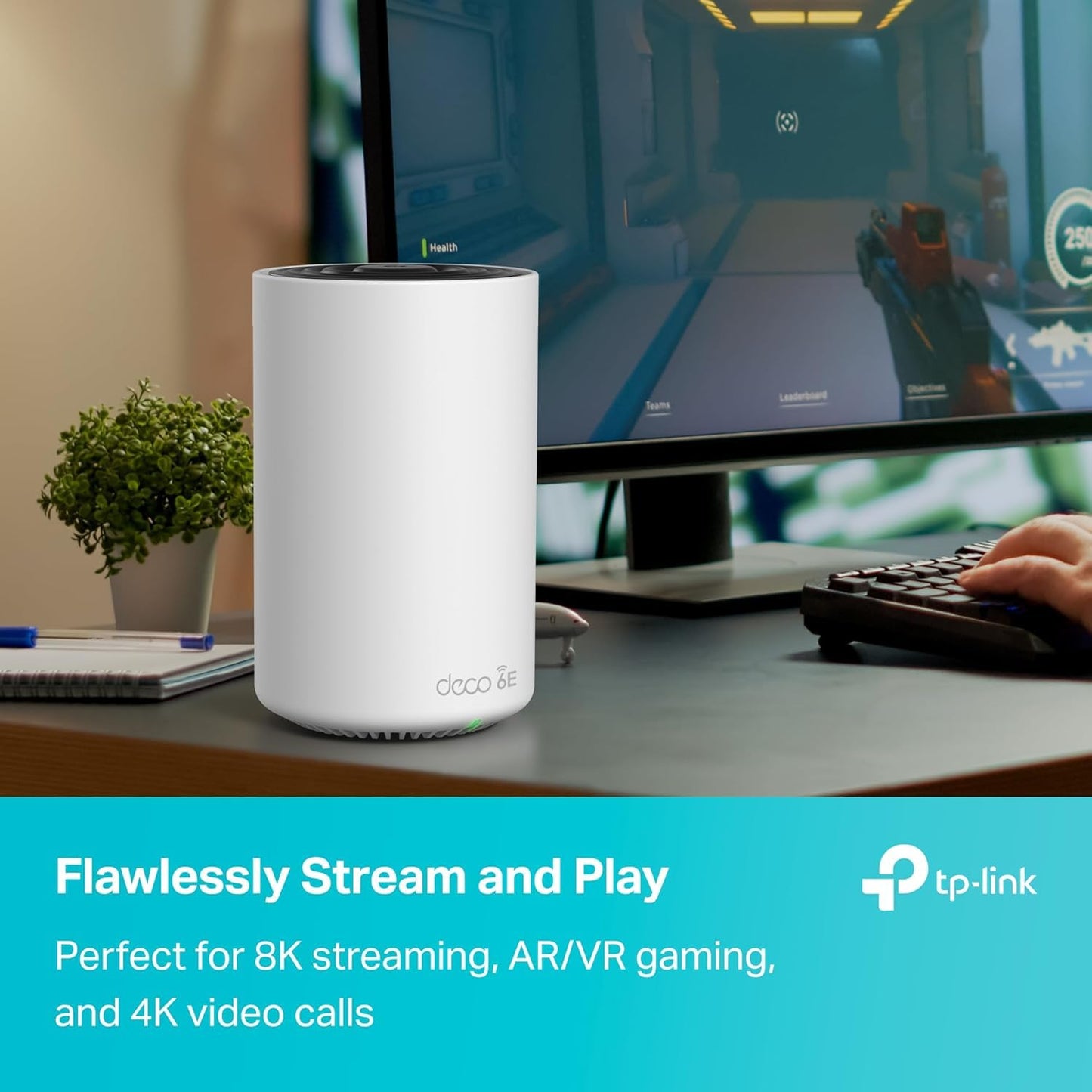 TP-Link Deco XE75 AXE5400 Tri-Band WiFi 6E Mesh System - Covers up to 5500 Sq.Ft, Replaces WiFi Router and Extender, AI-Driven Mesh, 6GHz Band, 2-Pack