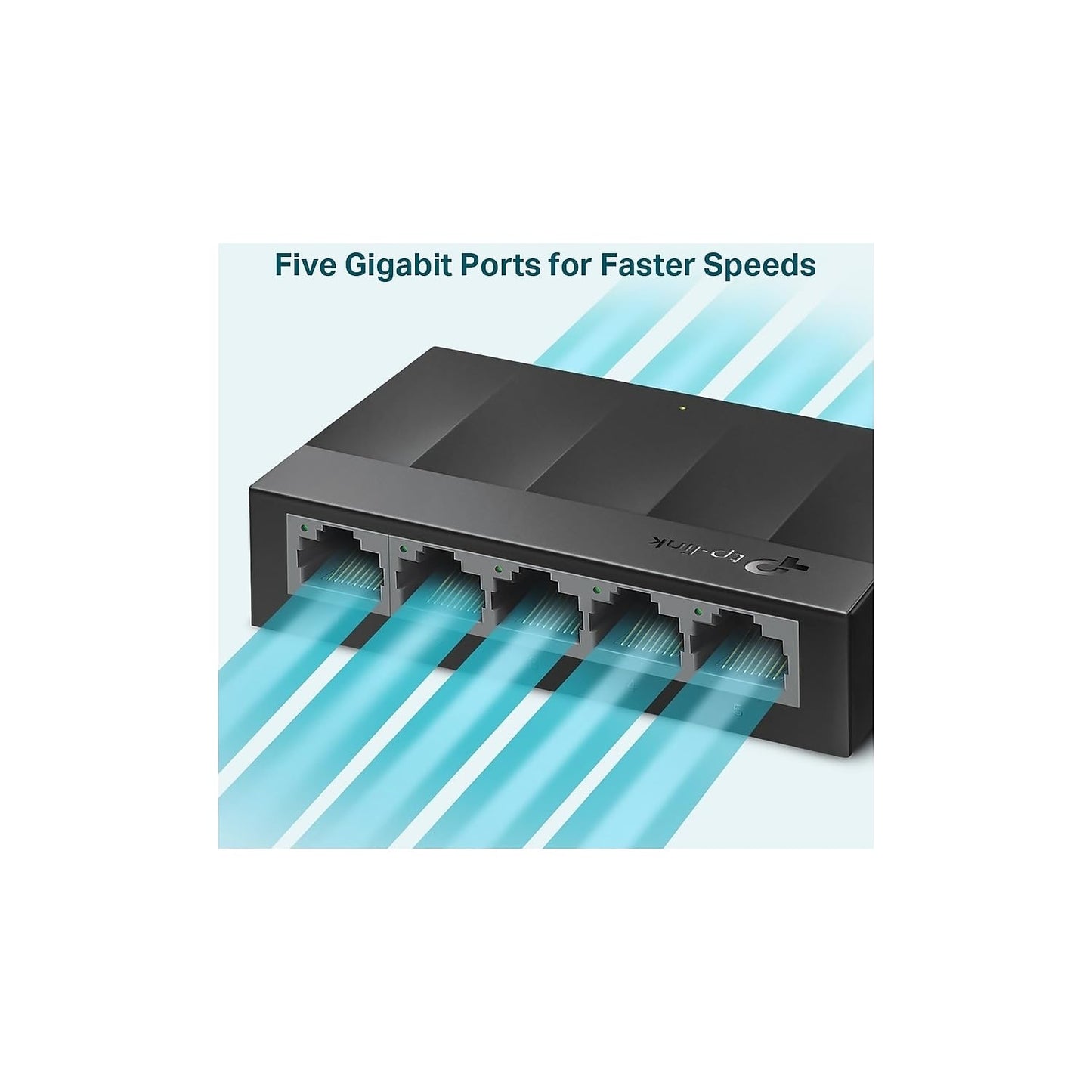 TP-Link 8 Port Gigabit Ethernet Network Switch | Plug and Play | Desktop or Wall-Mount | Plastic Case Ethernet Splitter | Fanless | Traffic Optimization | Unmanaged (TL-SG1008D),Black