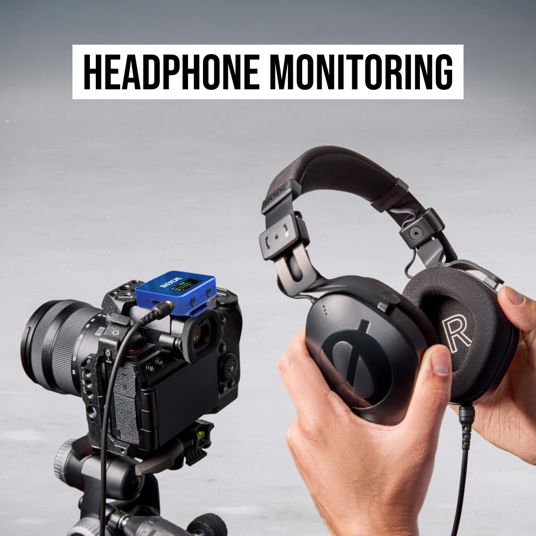 RØDE Wireless GO II Ultra-compact Dual-channel Wireless Microphone System with Built-in Microphones, On-board Recording and 200m Range for Filmmaking, Interviews and Content Creation