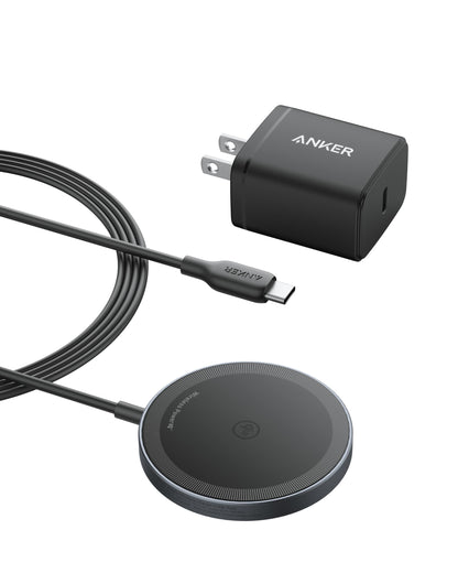 Anker MagSafe Charger Pad Compatible, MagGo iPhone 16 Wireless Charging Pad, Qi2 Certified 15W Wireless Charger for iPhone 16/16 Plus/16 Pro/16 Pro Max/15/14/13/12 Series (White, No Adapter)