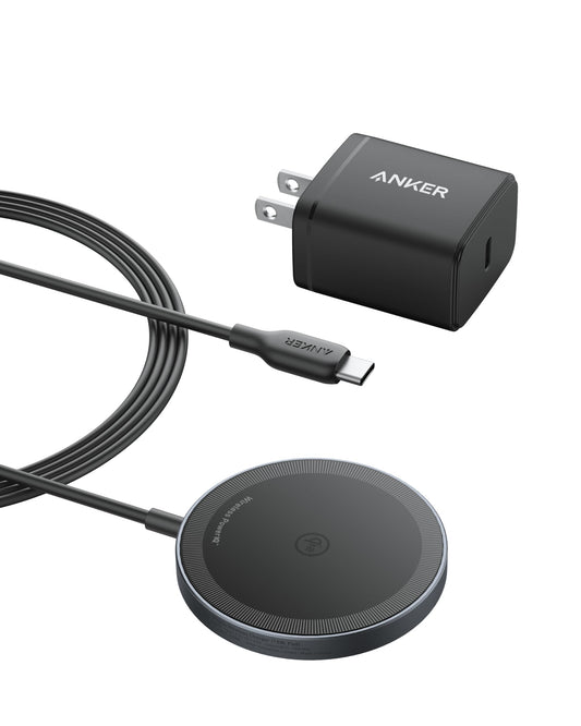 Anker MagSafe Charger Pad Compatible, MagGo iPhone 16 Wireless Charging Pad, Qi2 Certified 15W Wireless Charger for iPhone 16/16 Plus/16 Pro/16 Pro Max/15/14/13/12 Series (White, No Adapter)