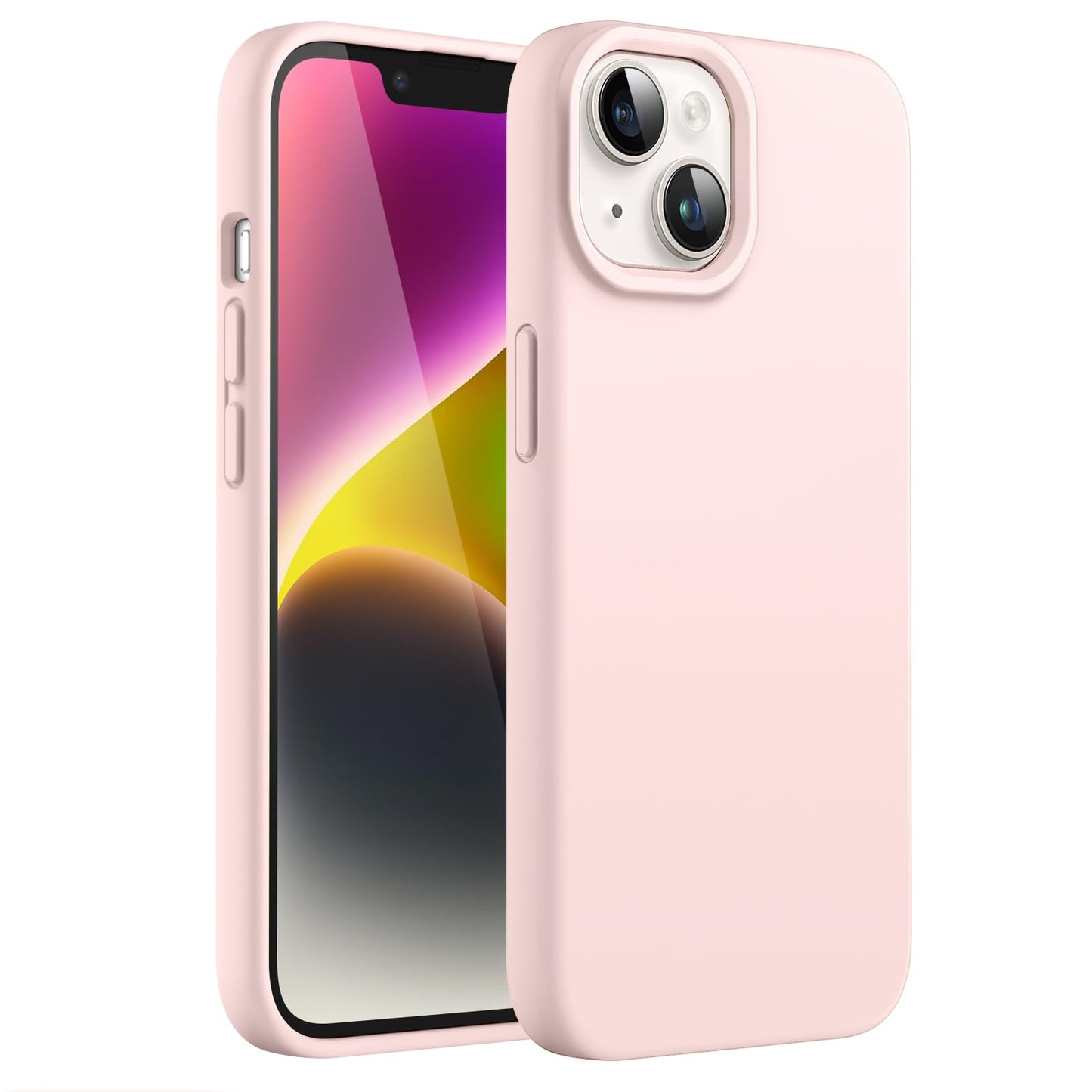 JETech Silicone Case for iPhone 14 6.1-Inch, Silky-Soft Touch Full-Body Protective Phone Case, Shockproof Cover with Microfiber Lining (Black)