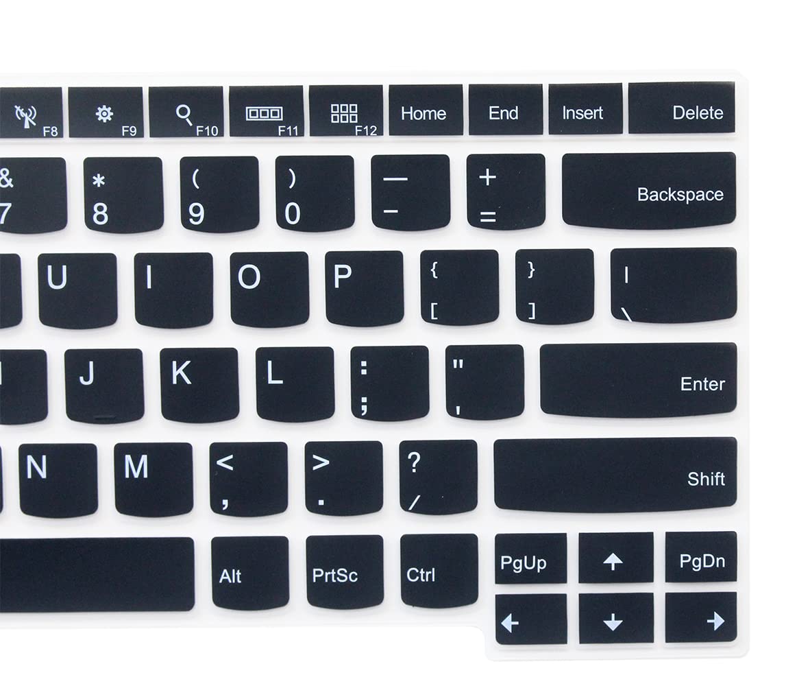 Silicone Keyboard Skin Compatible for 2021 Lenovo ThinkPad X1 Carbon Gen 9 Laptop 14", 2021 Thinkpad X1 Yoga 14", 2021 Thinkpad X1 Yoga Gen 6 14" Laptop (NOT Fit 2020-2017 release old Versions) (Black
